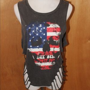 IRON FIST SKULL & STRIPES TANK